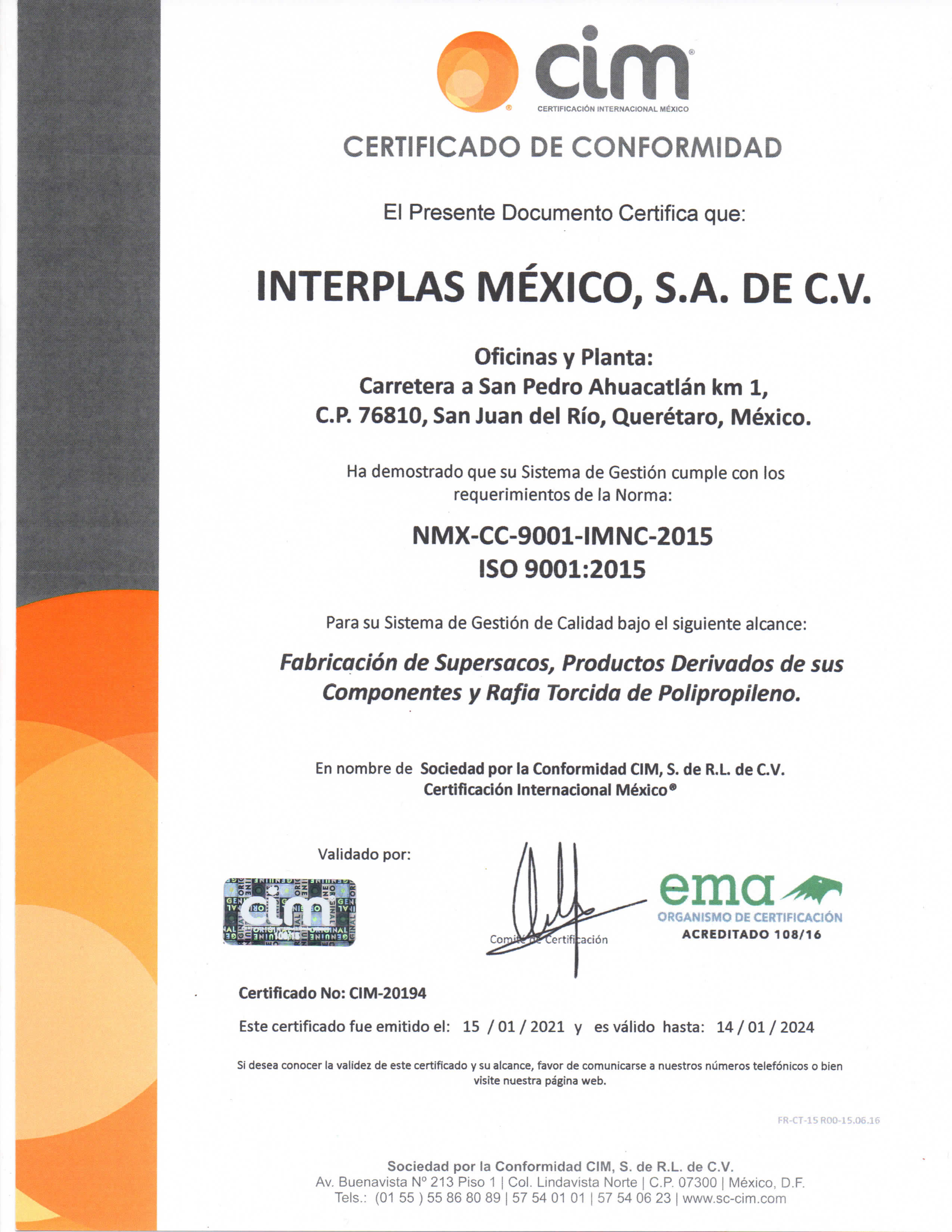 Certificado